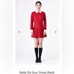 L'ÉCOLE DES FEMMES Belle De Jour Dress Red Size 0 XS